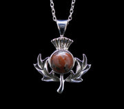 Lewisian Sterling Silver Thistle Pendant