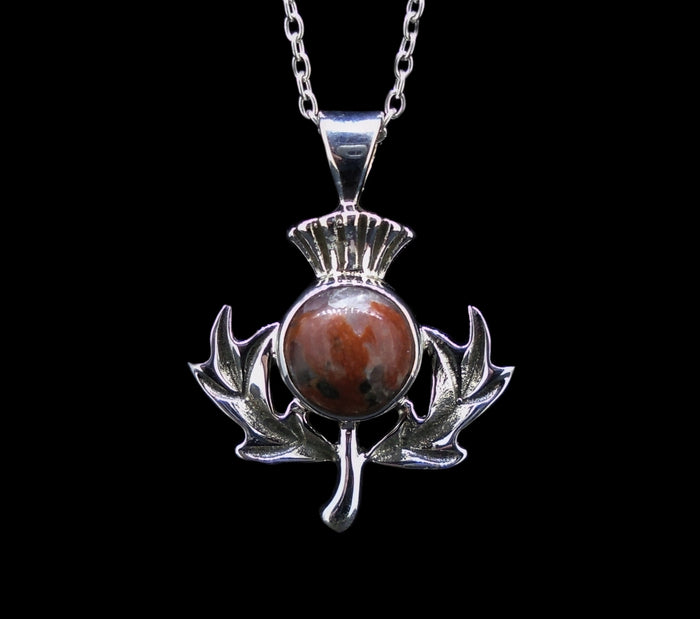 Lewisian Sterling Silver Thistle Pendant