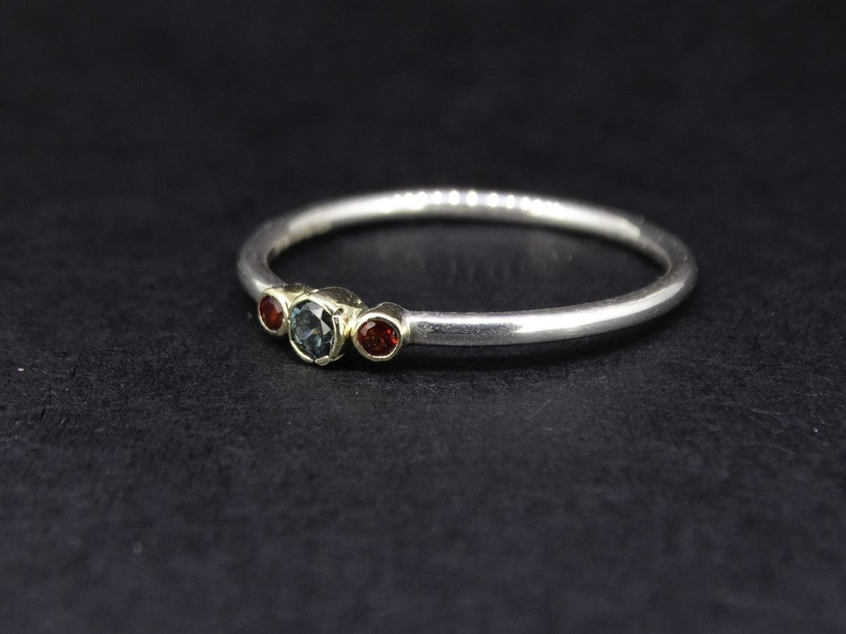 Scottish Sapphire and Elie Rubies with Scottish Gold Ring