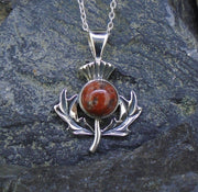 Lewisian Sterling Silver Thistle Pendant