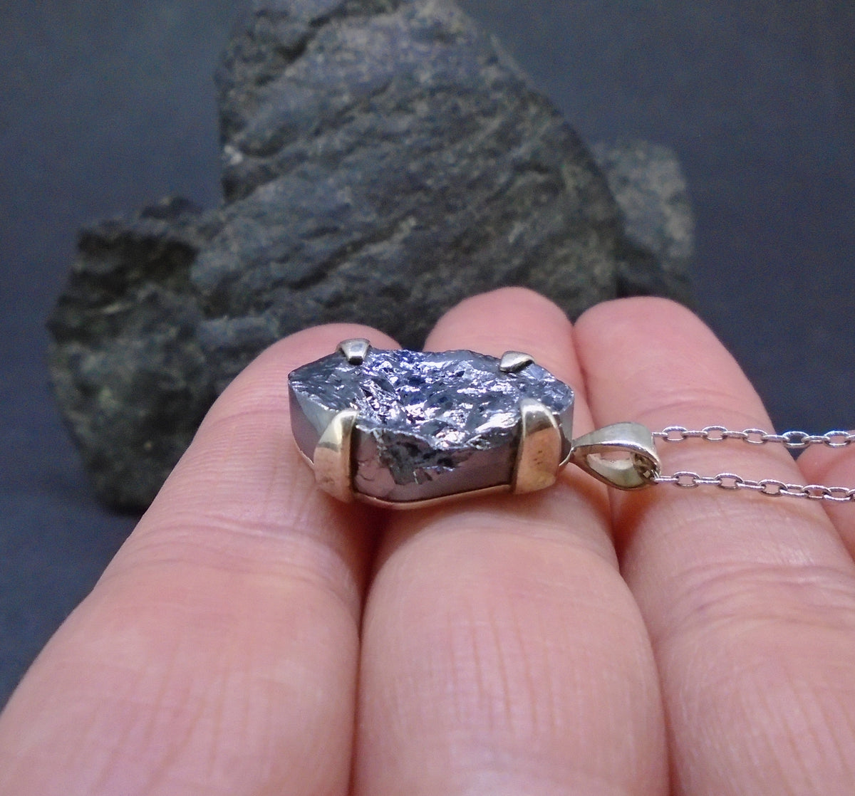 Silicon Sterling Silver Pendant