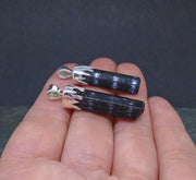 Black Tourmaline Shard Sterling Silver Pendant