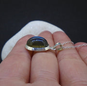 Simple Labradorite Sterling Silver Pendant