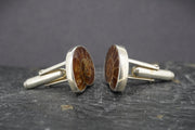 Ammonite Sterling Silver Cufflinks