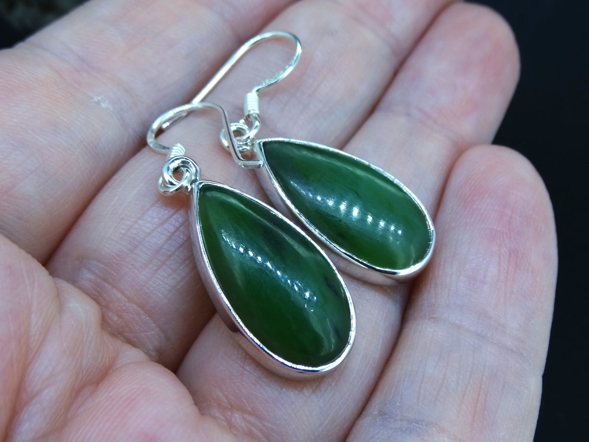 Canadian Jade Sterling Silver Earrings