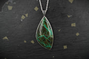 Cornwall Chrysocolla & Cuprite Sterling Silver Pendant