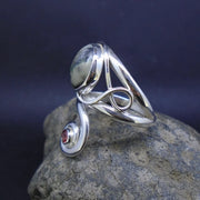 Skye Marble & Garnet Sterling Silver Ring