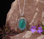 Malachite Sterling Silver Pendant
