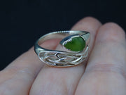 Canadian Jade Sterling Silver Snake Ring