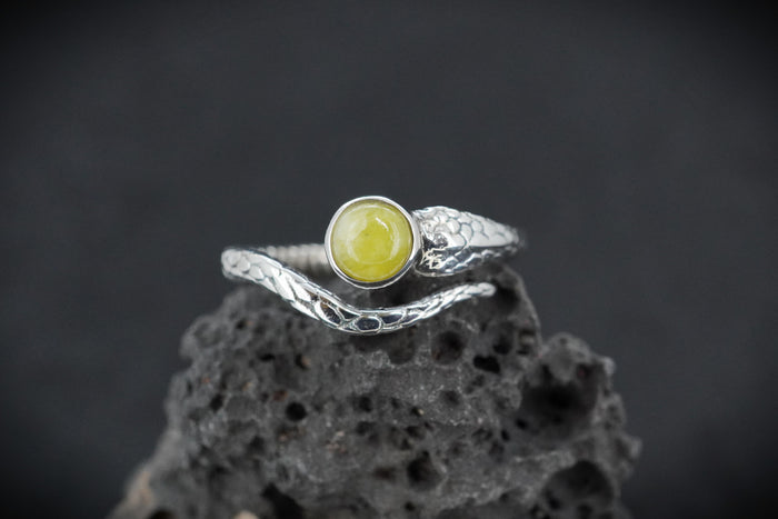 Skye Marble Sterling Silver Serpent Ring