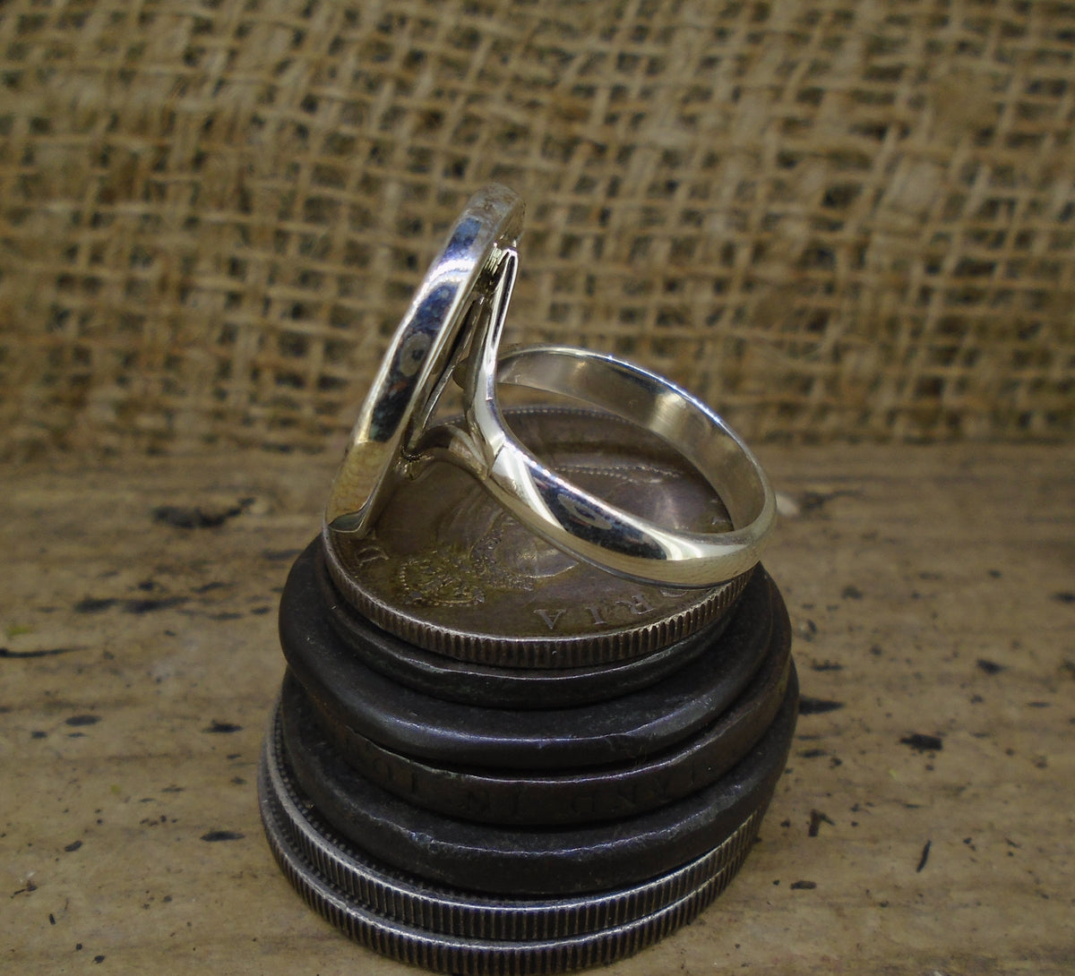 Bawbee Coin Sterling Silver Ring