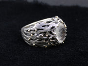 Ornate Orrock 'Diamond' Scottish Gold and Sterling Silver Ring