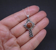 Lewisian Celtic Cross Sterling Silver Pendant
