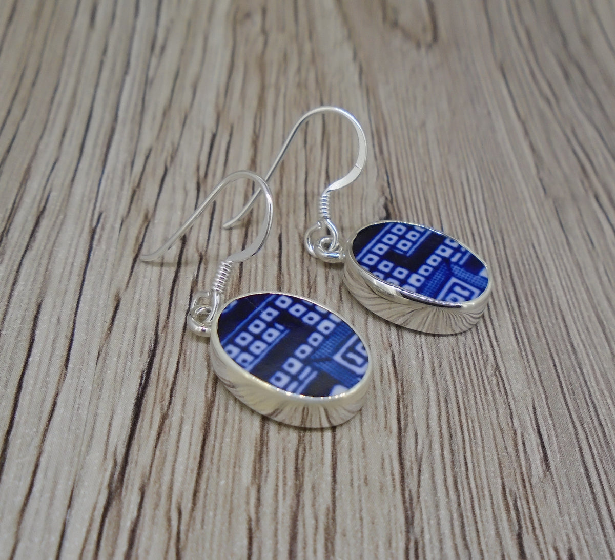 Old Willow 'Geometric' Sterling Silver Earrings