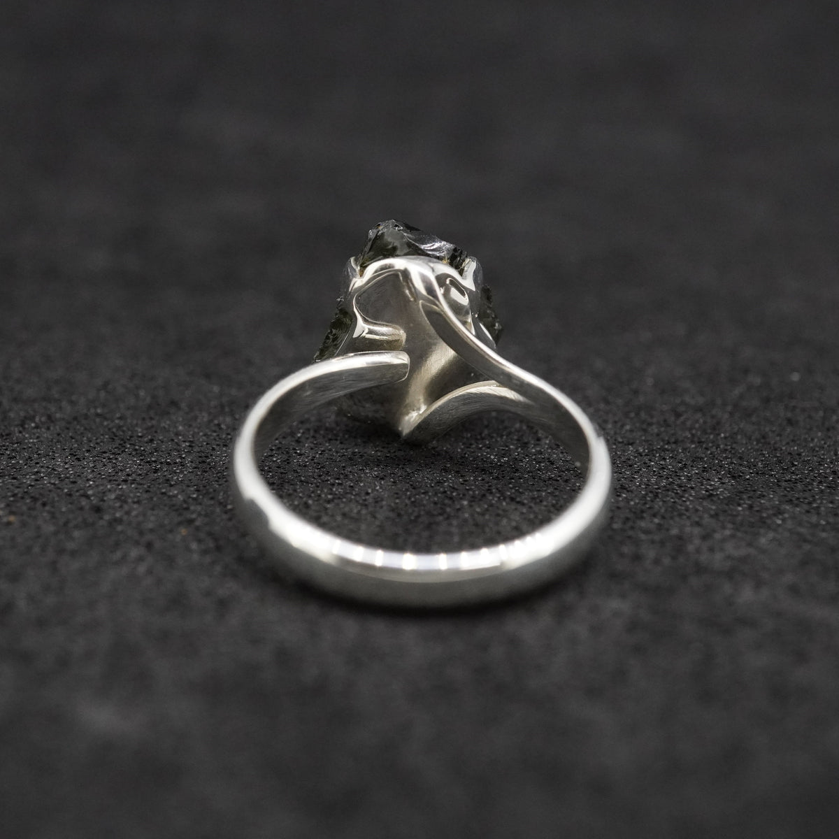 Moldavite Sterling Silver Ring
