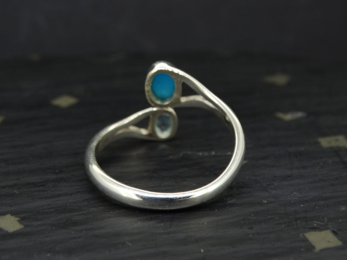 Topaz and Turquoise Sterling Silver Ring