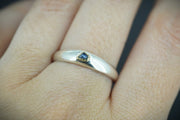 Scottish Sapphire with Scottish Gold & Sterling Silver Ring