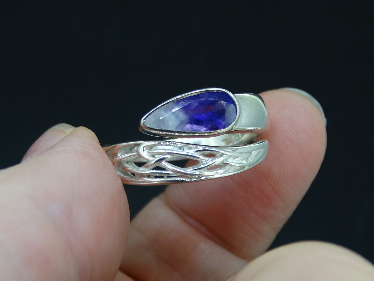 Amethyst with Quartz Sterling Silver Wrap Ring