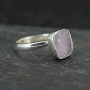 Rose Quartz Sterling Silver Adjustable Ring