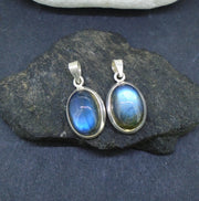 Simple Labradorite Sterling Silver Pendant