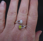 Iona & Scottish Highland Marble Sterling Silver Adjustable Ring