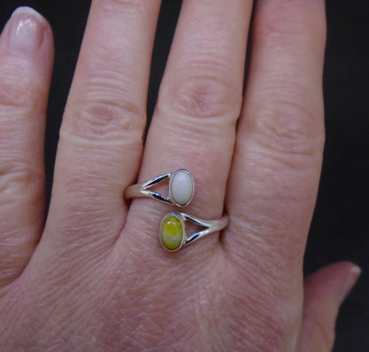 Iona & Scottish Highland Marble Sterling Silver Adjustable Ring