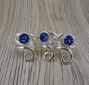 Old Willow 'Diamond' Pattern Sterling Silver Adjustable Twist Ring