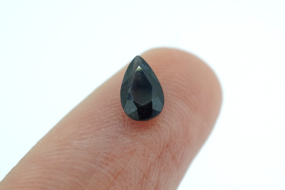 Drop Cut Deep Blue Rare Scottish Sapphire Gemstone