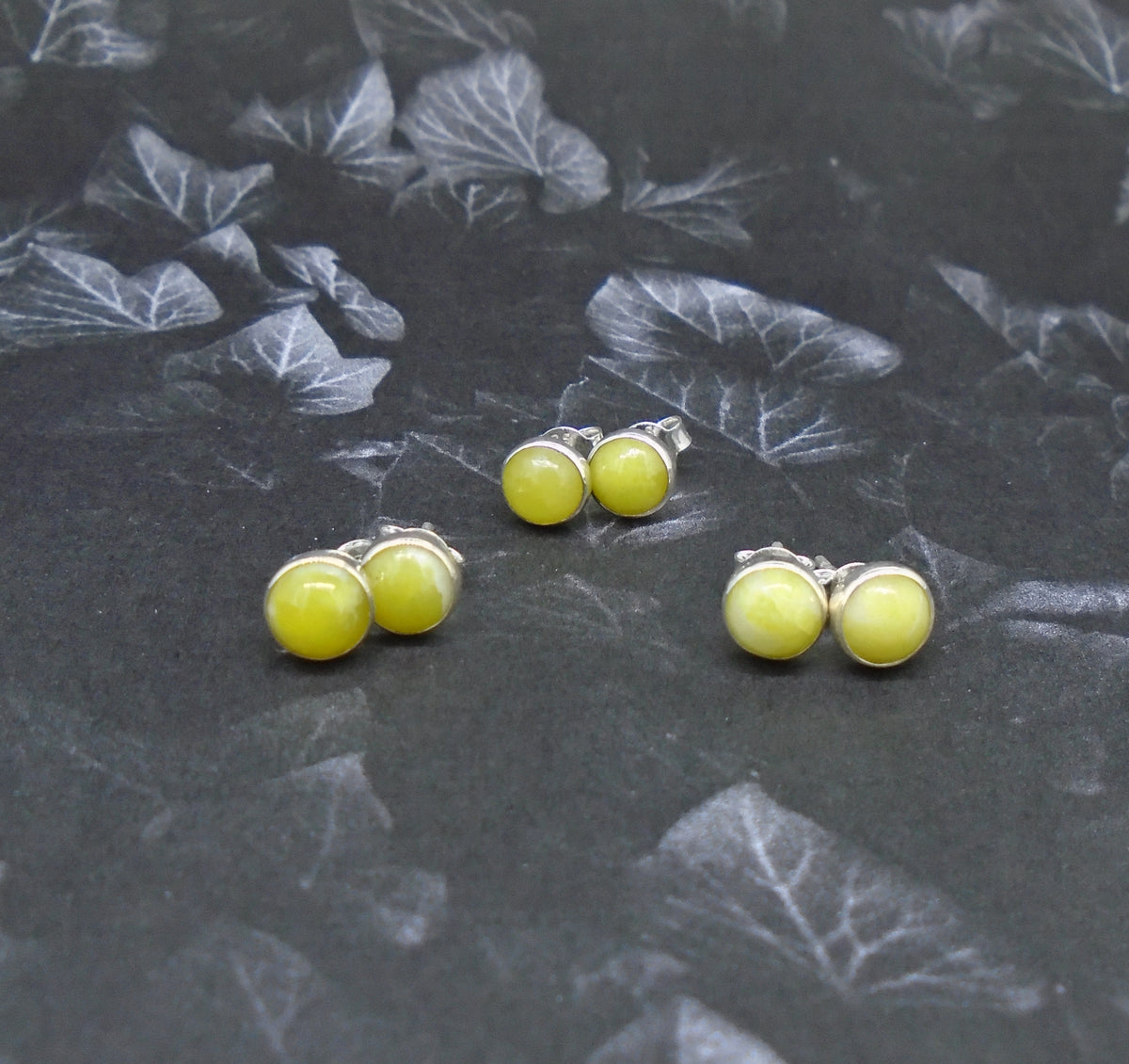 Highland Marble Sterling Silver Stud Earrings (6mm)