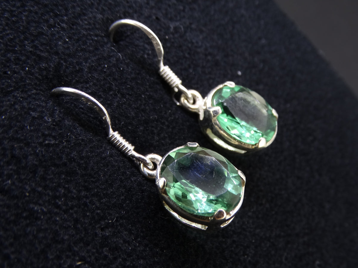Rogerley Mine Fluorite Sterling Silver Drop Earrings
