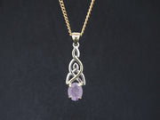Scottish Orrock Amethyst with Scottish Gold and Sterling Silver Pendant