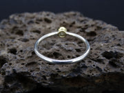Delicate Scottish Beryl with Scottish Gold and Sterling Silver Ring