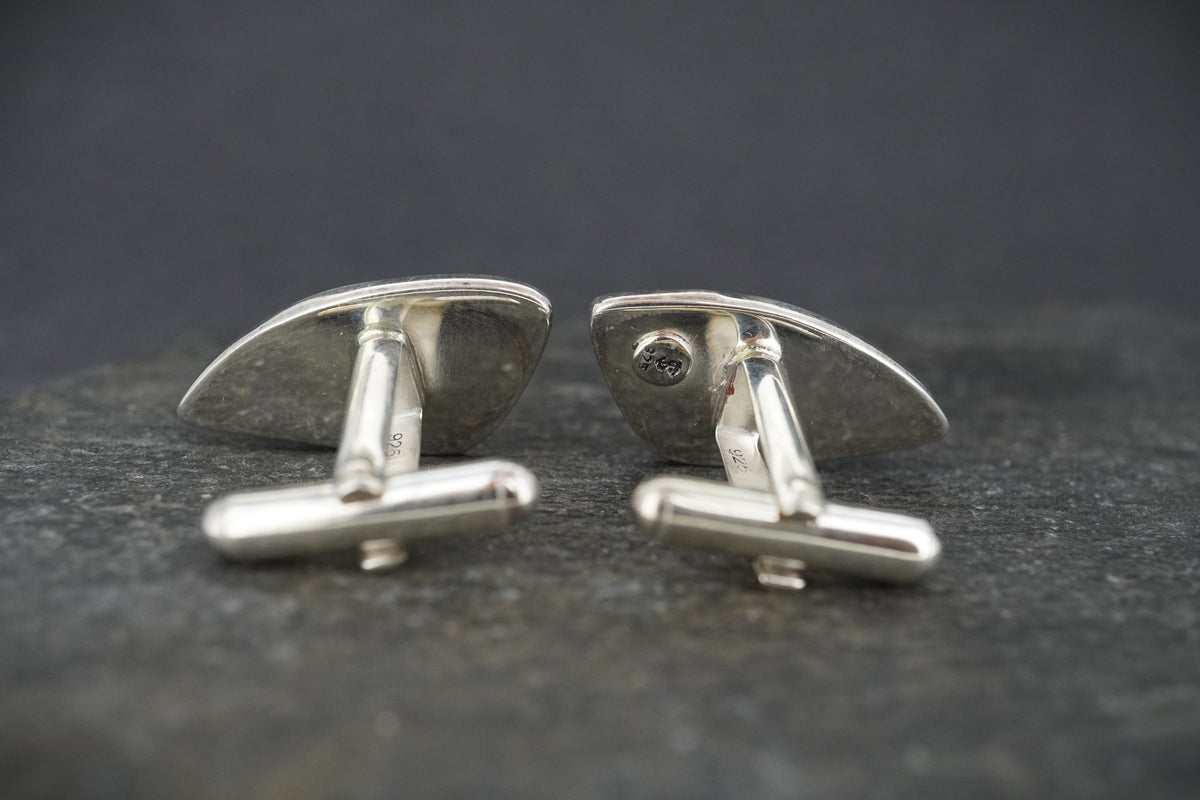 Dinosaur Bone Sterling Silver Cufflinks