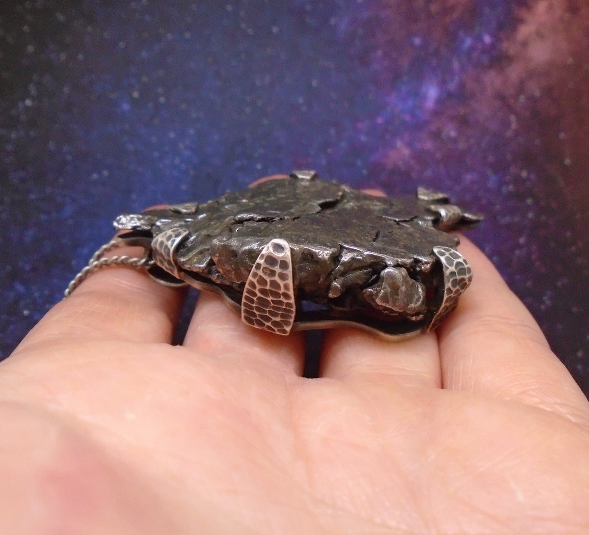 'Star-sung' Colossal Meteorite Sterling Silver Pendant