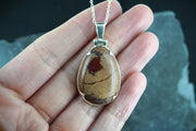 Arthur's Seat Jasper Sterling Silver Drop Pendant