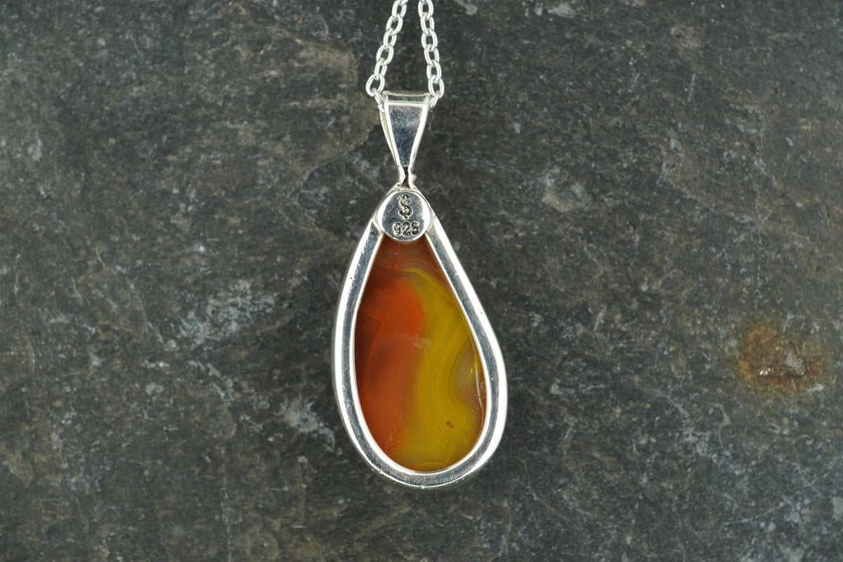 Burn Anne Agate Sterling Silver Pendant