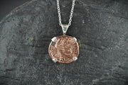 Ancient Roman Coin Sterling Silver Pendant