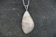 Rare Pink Skye Marble Sterling Silver Pendant