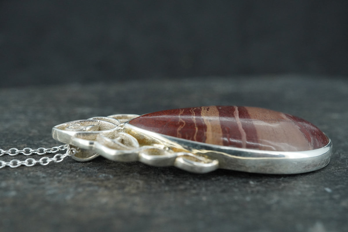 Arthur's Seat Jasper Sterling Silver Waterfall Pendant