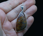 Scottish Campsie Fells Jasper Sterling Silver Pendant