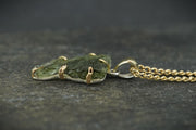 Moldavite Scottish Gold Pendant