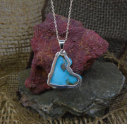 Campitos Natural Turquoise & Pyrite Nugget Sterling Silver Pendant