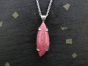 Pink Thulite Sterling Silver Claw Set Pendant
