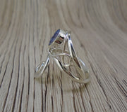 Old Willow 'Diamond' Pattern Sterling Silver Adjustable Twist Ring