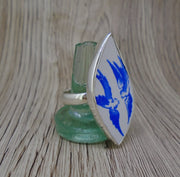 Old Willow Doves Sterling Silver Adjustable Ring
