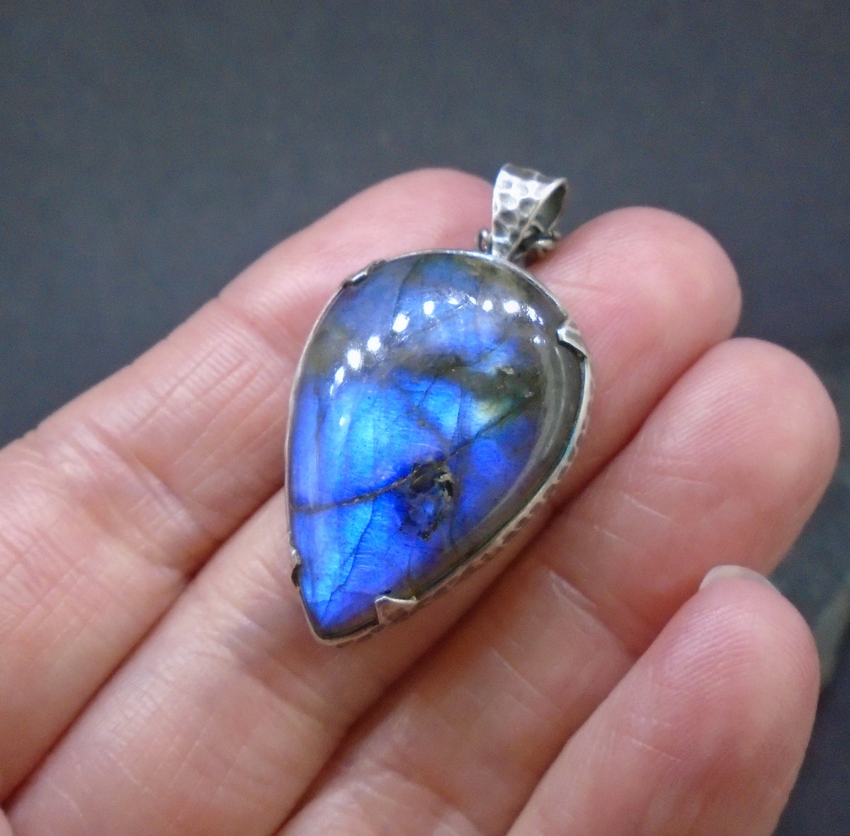 Labradorite Sterling Silver Pendant