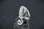Cornish Amethyst & Amethyst Sterling Silver Ring
