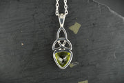 Peridot Sterling Silver Celtic Knot Pendant