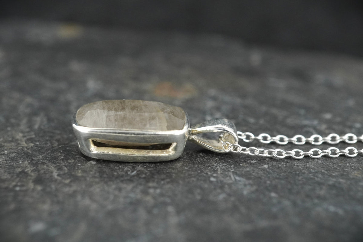 Cairngorm Quartz Sterling Silver Pendant