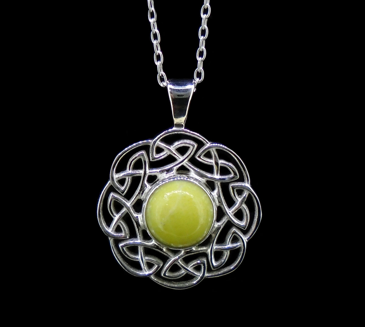 Highland Marble Celtic Sun Sterling Sterling Silver Pendant